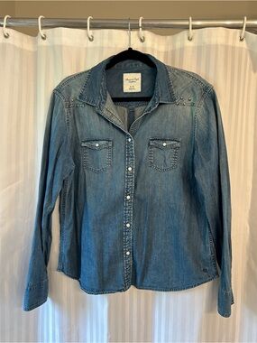 American Eagle Studded Jean Shirt